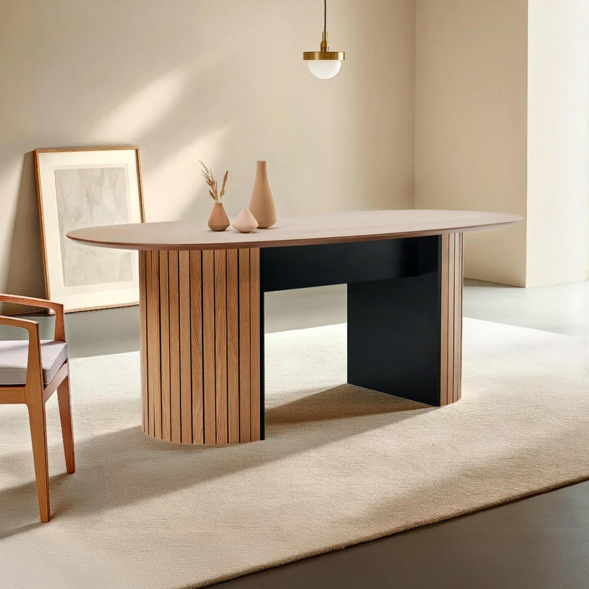 ESSTISCH 10-Sitzer, Braun - Braun, Holz (200/100/75cm) - Oviala