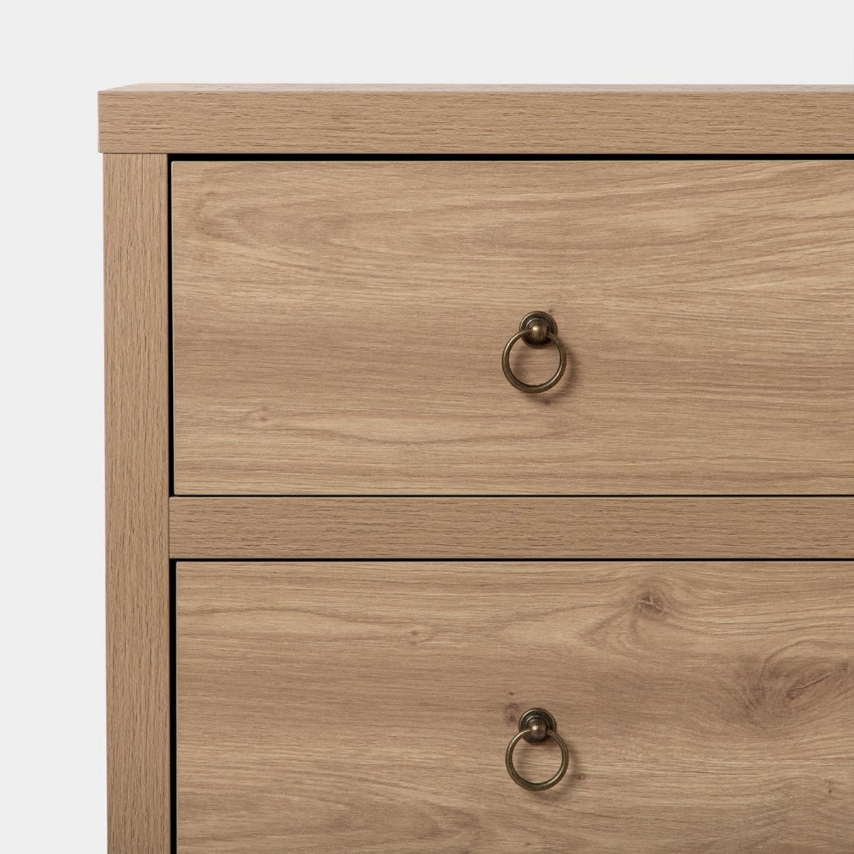 NACHTTISCH 2 SCHUBLADEN Livorno Natürlich 50 cm x 60 cm 2er-Set - Naturfarben, Holzwerkstoff (50/60/39cm) - Klast Home