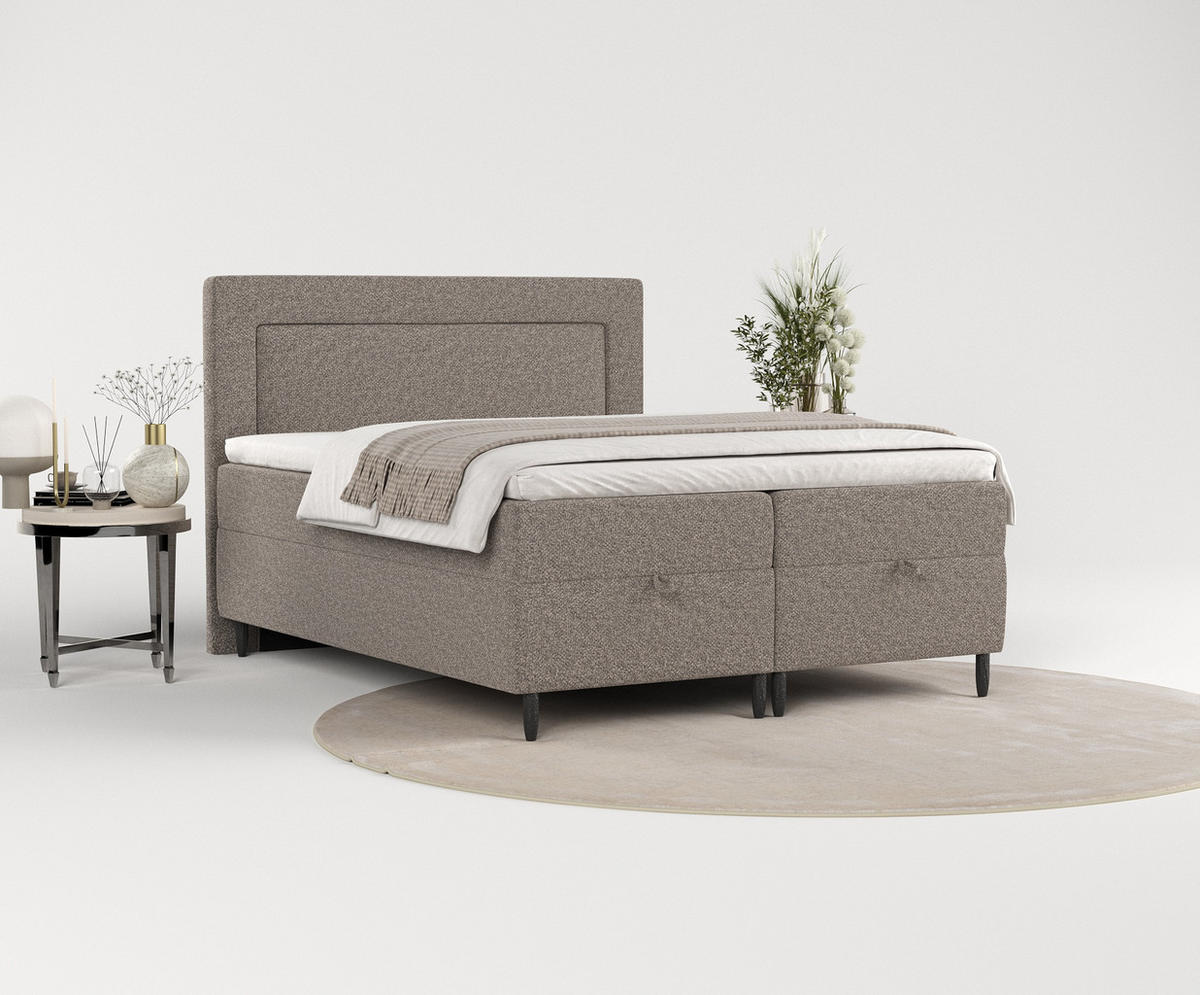 BOXBETT Nea Braun 180/200 cm - Schwarz/Braun, Holz/Holzwerkstoff (180/200cm) - Maison de Reve
