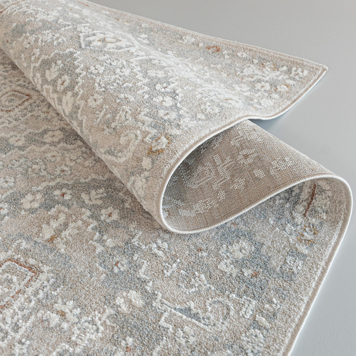 TEPPICH Beige Geometrisch - Rechteckig Moderne - 80 x 150 cm - Beige/Grau, Textil (80/150cm) - Mazovia