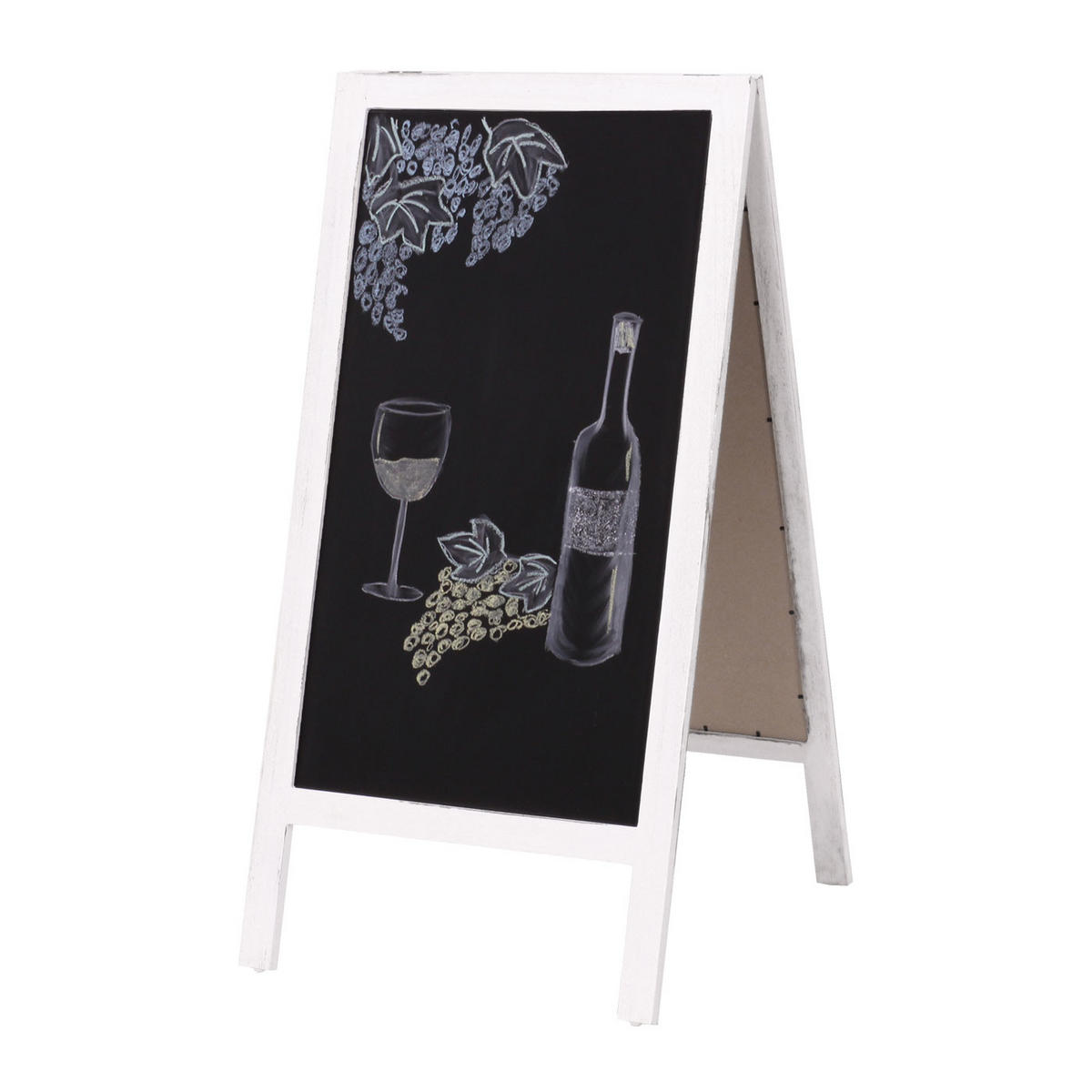 XL REKLAMNÍ TABULE Bílá - bílá, dřevo (50/100/57cm) - MCW