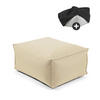 OUTDOOR POUF mit Schutzhülle Der Ruhestifter - Beige, Textil (60/25/45cm) - Mokebo