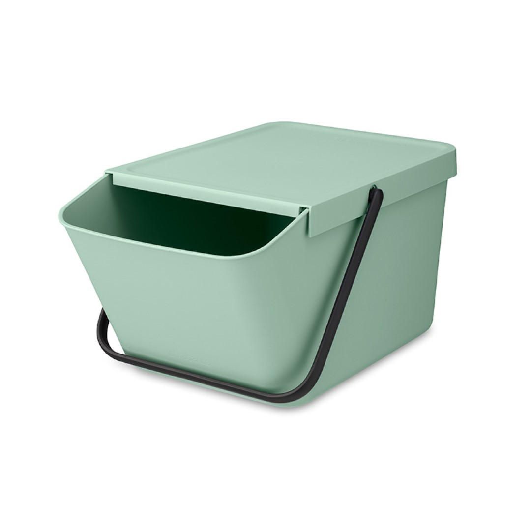 ABFALLSAMMLER Stapelbarer Mit Tragegriff 20 Liter Kunststoff Jade - Grün, Kunststoff (28/22.5/45cm) - PROREGAL