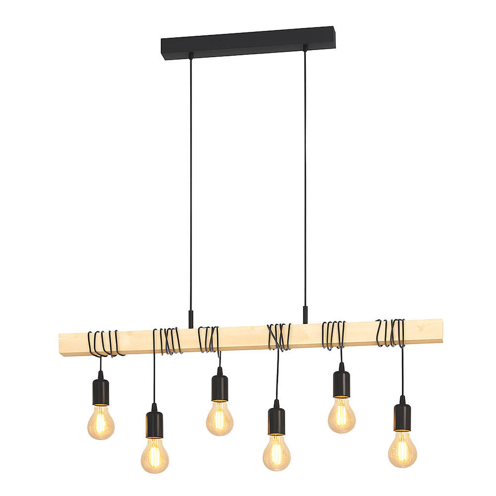 HÄNGELEUCHTE Holzbalken Eiche Braun - Braun, Holz (100/10/110cm)
