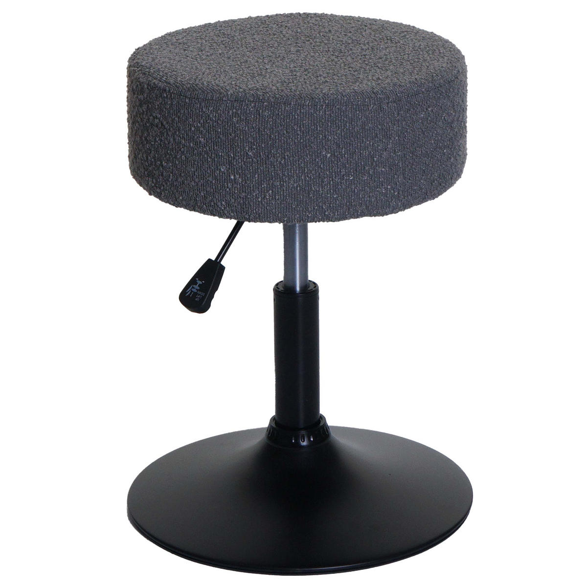 HOCKER Grau - Grau, Textil (37/57/37cm) - MCW