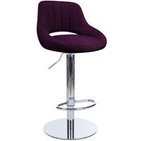 BARHOCKER Stoff Lila - Chromfarben/Lila, Textil/Metall (47/83/48cm) - CLP