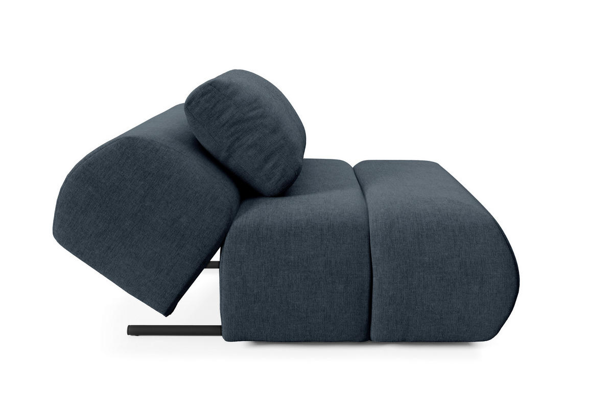 SESSEL ATOMO, Modern Polstersessel Loungesessel, Chenille-Stoff Blau - Blau, Holz/Metall (98/82/134cm) - MASSENO