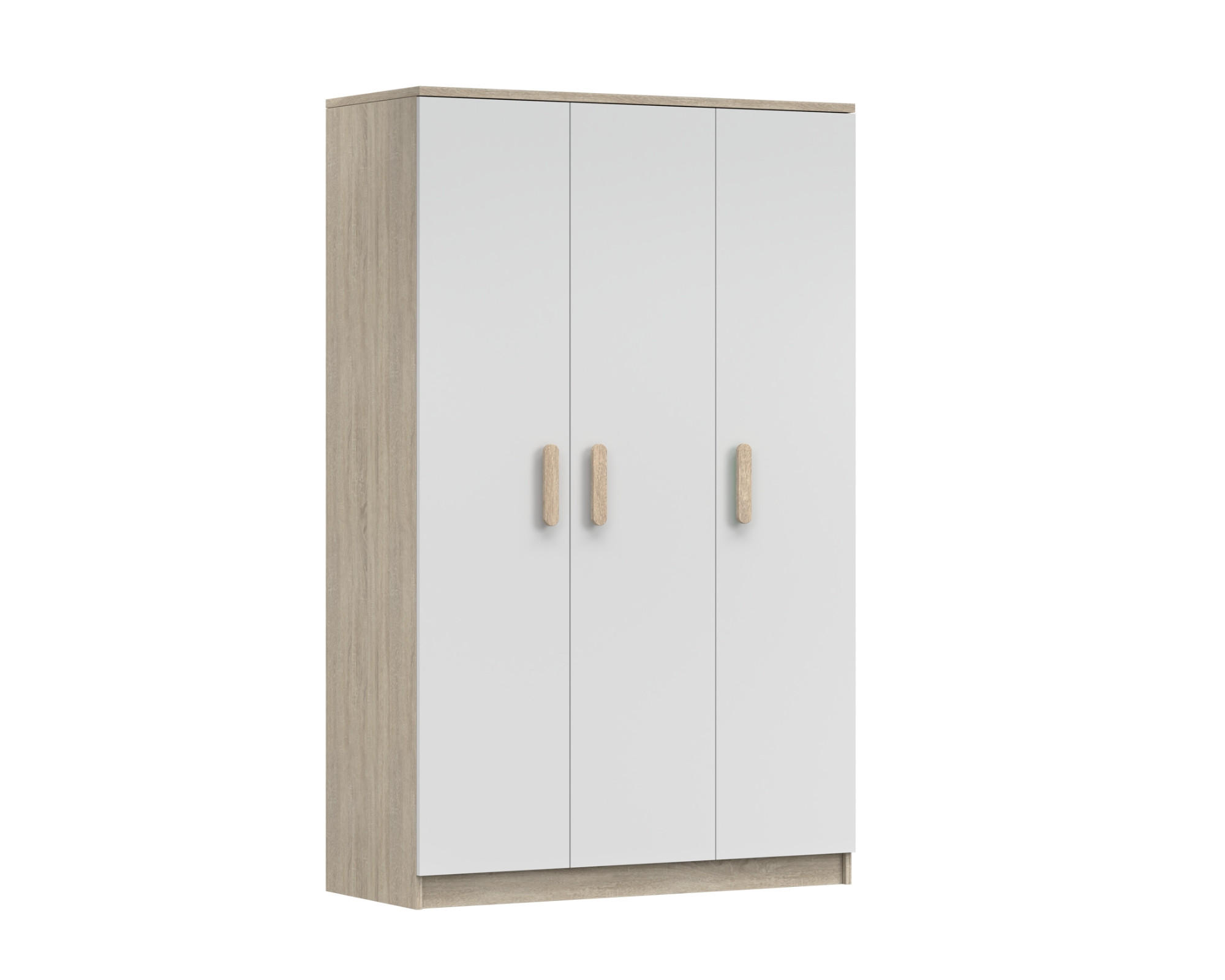 Deine Möbel 24 Kinderkleiderschrank Weiß, Sonoma Eiche 120x192x50 cm