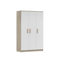 KINDERKLEIDERSCHRANK INGE 19 120/192/50 cm Weiß+Sonoma/Sonoma - Weiß/Sonoma Eiche, Holzwerkstoff (120/192/50cm) - Deine Möbel 24