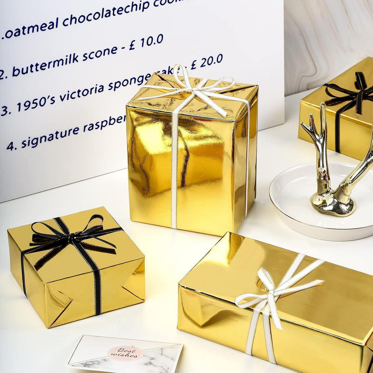 GESCHENKPAPIER Goldmetallic 44,5 cm x 10 m - Goldfarben, Papier (4/44/4cm)