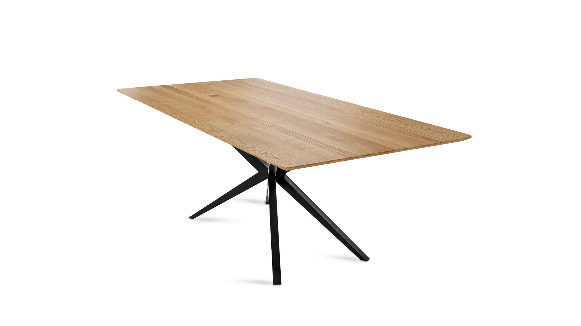 58aufmkessel Massivholztisch Wildeiche 74x100x200 cm