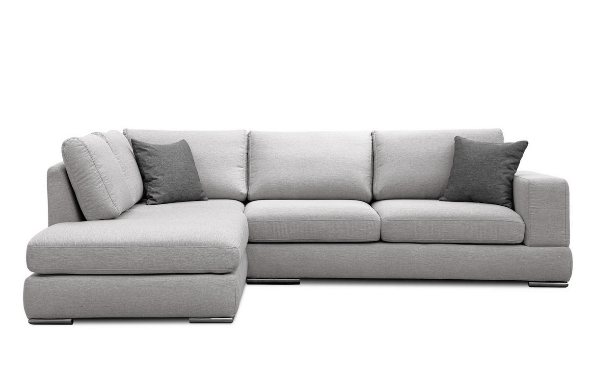 ECKSOFA OTTO 5-Sitzer, hellgrau - Hellgrau, Holzwerkstoff/Textil (219/279cm) - Courtois Laville