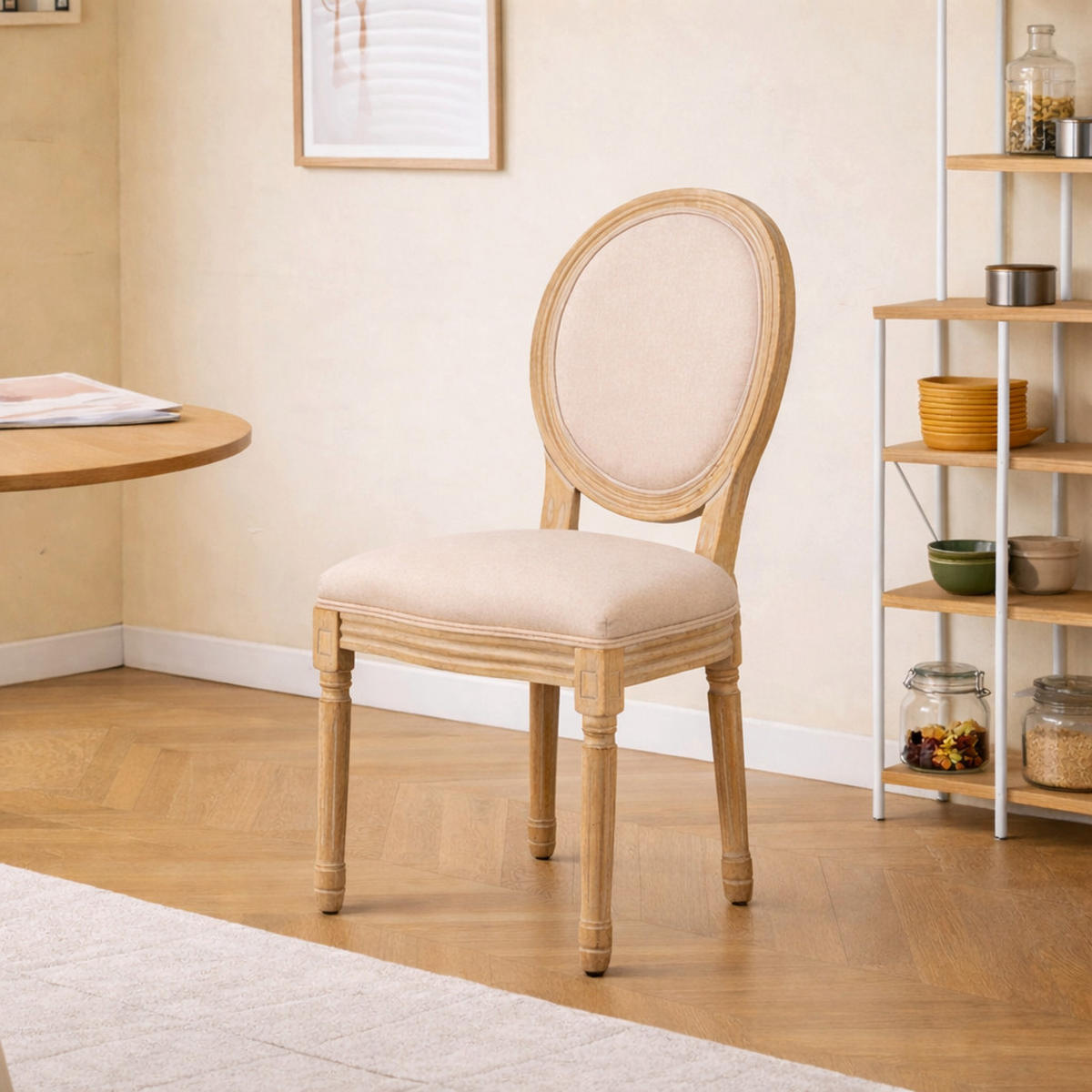 STUHL 2er-Set Holz Beige - Beige, Holz (50/95/58cm) - Nordlys