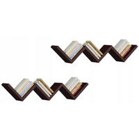 WANDREGAL ORTO 2 Stück Wenge 90/21/17 cm - Wengefarben, Holzwerkstoff (90/17/21cm) - Matkam Möbel