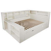 STAURAUMBETT 140/200 cm DE-32530 mit Ausziehbett Weiß - Weiß, Holz (140/200cm) - ComfortXL