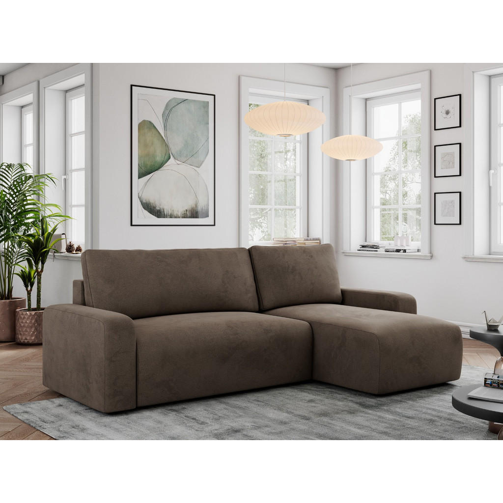 Thumbnail - MKS Ecksofa, Braun, Textil, 3-Sitzer, L-Form,L-Form, 245x150 cm, Oeko-Tex®, Wohnzimmer, Sofas & Couches, Wohnlandschafte...