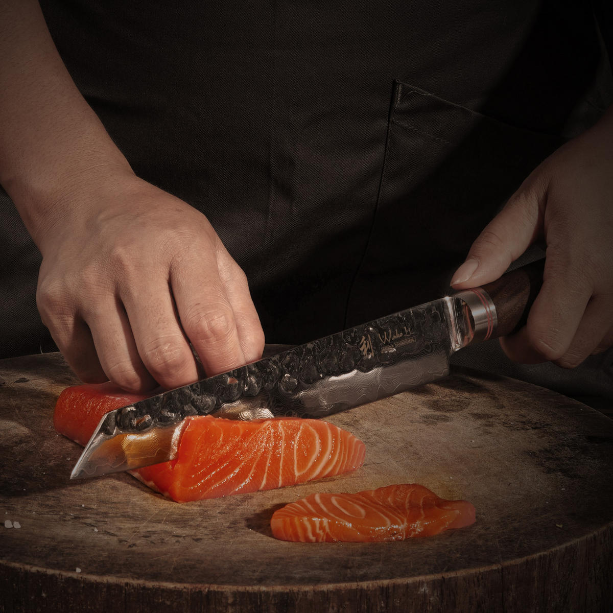 KIRITSUKEMESSER 20 cm - Nussbaumfarben, Holz/Metall (34cm) - Wakoli