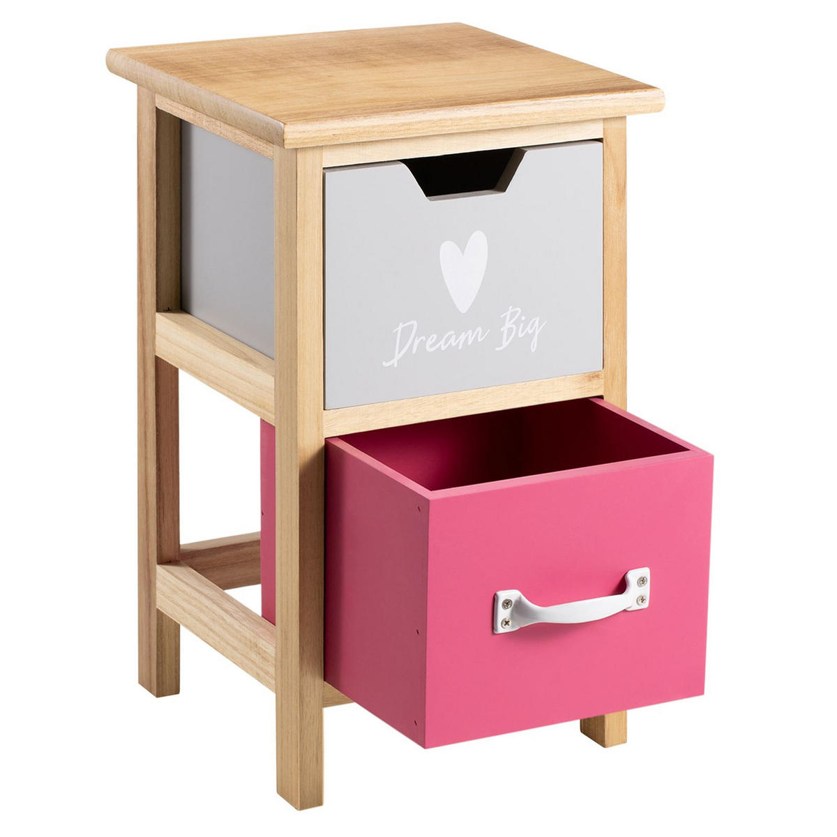 KOMMODE ESTA - Naturfarben/Rosa, Holzwerkstoff (25/42/25cm) - CARO-Möbel