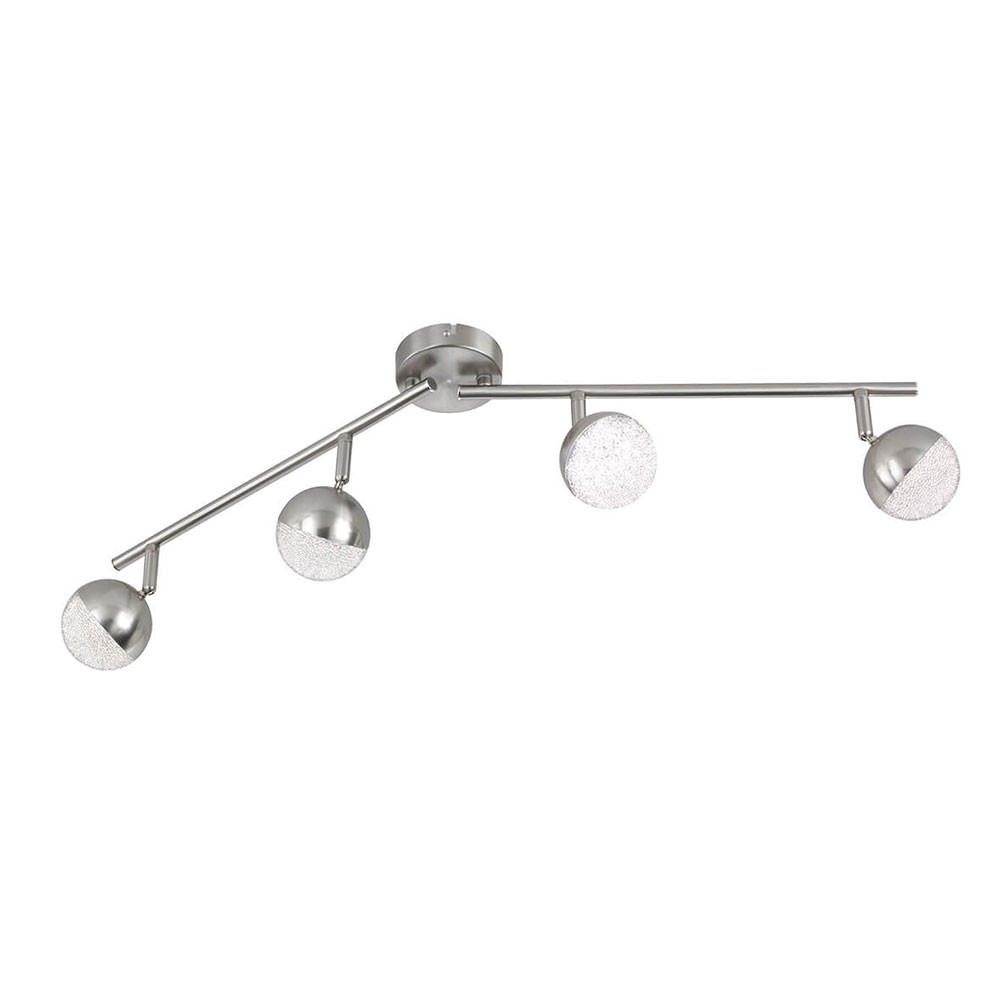LED DECKENLEUCHTE Silber mit beweglichen Spots - Silberfarben, Metall (78/17/9cm) - Wofi