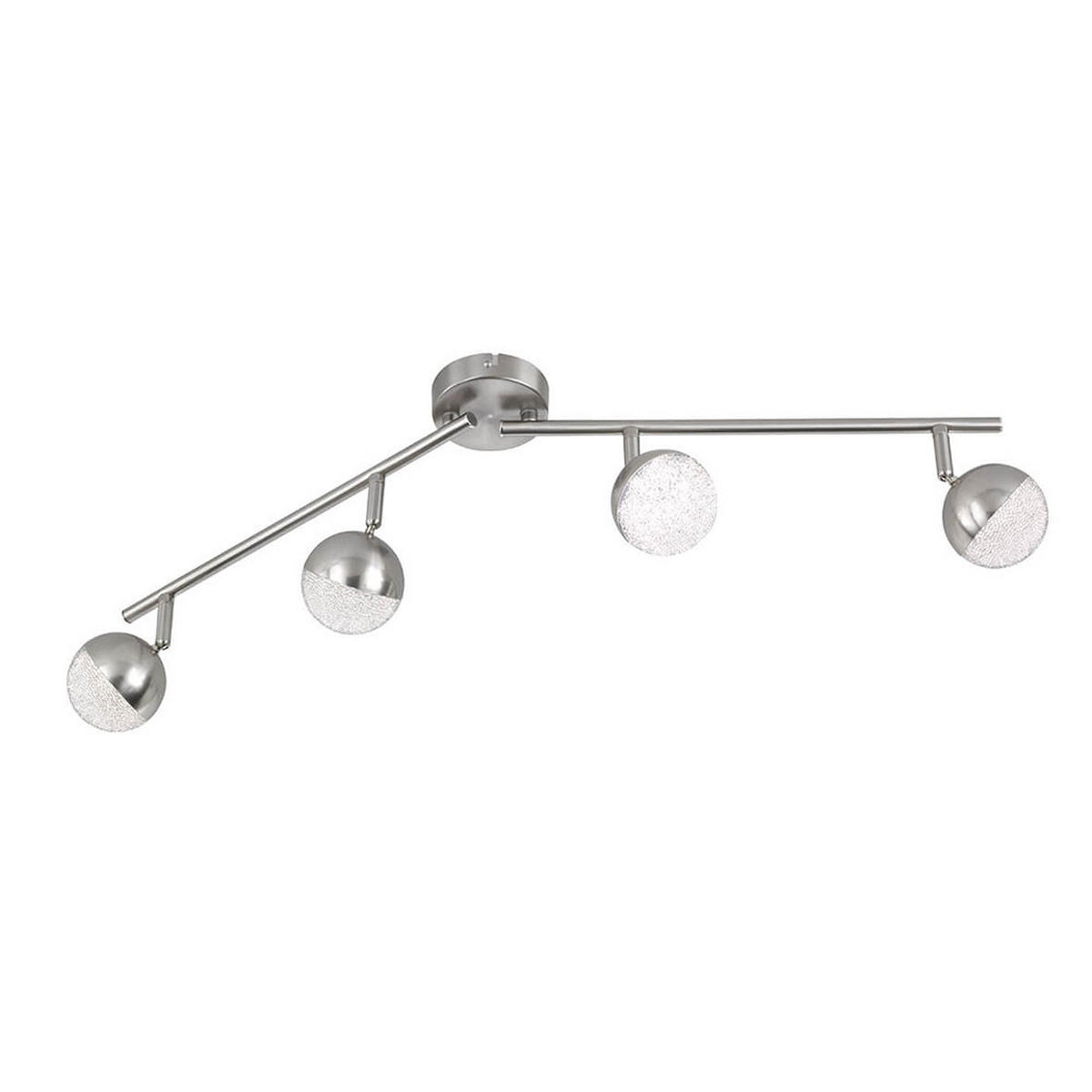 LED DECKENLEUCHTE Silber mit beweglichen Spots - Silberfarben, Metall (78/17/9cm) - Wofi