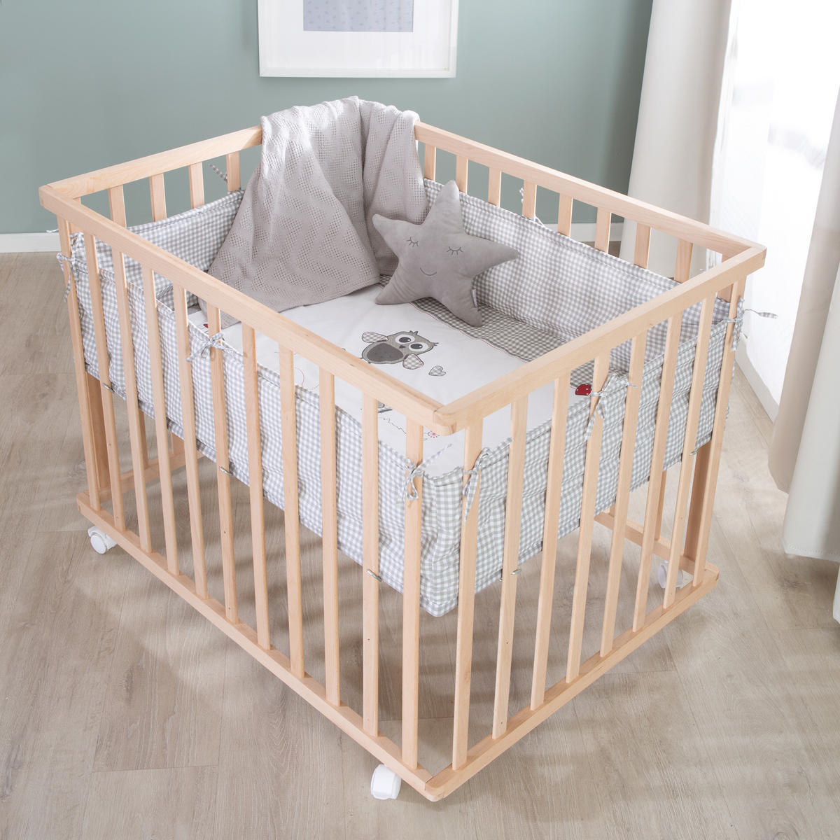 LAUFGITTER 100x75, Adam & Eule - Naturfarben, Holzwerkstoff (73/72/98.5cm) - Roba