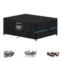 ABDECKHAUBE Gartenmöbel 420D Oxford 230 x 130 x 90 cm Schwarz - Schwarz, Textil (1/1/1cm)
