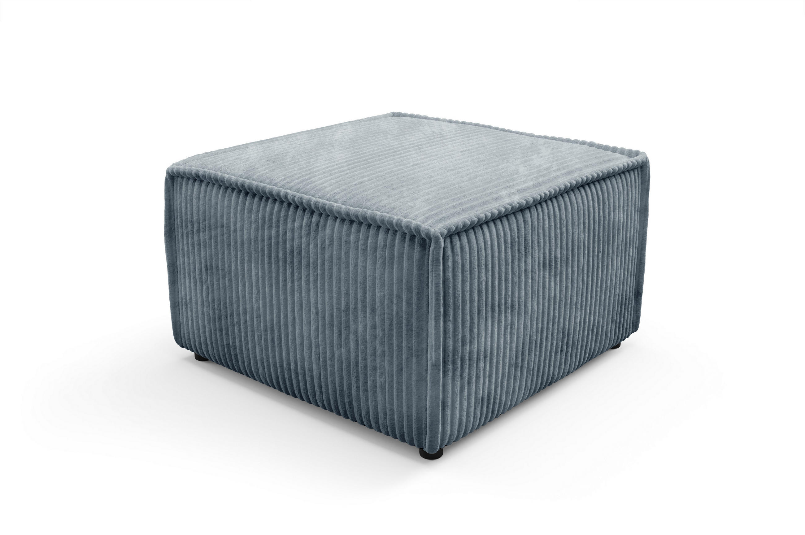 POLSTERHOCKER TESSO Modern Sitzhocker, Fußhocker Grau - Grau, Holzwerkstoff/Kunststoff (76/41/76cm) - MASSENO