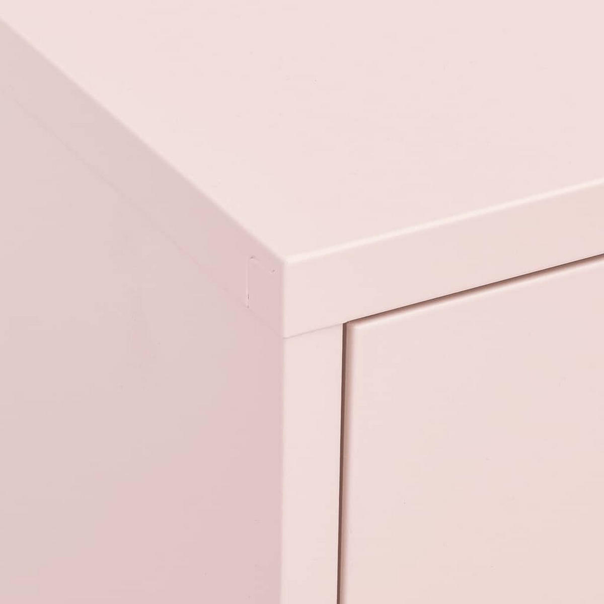 LAGERSCHRANK Rosa 80/35/101,5 Cm Stahl - Rosa, Metall (35/101.5/80cm) - vidaXL