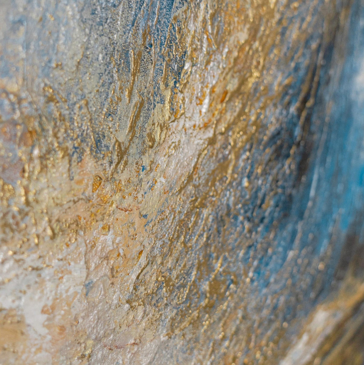 GEMÄLDE Feuersturm Schattenfugenrahmen Schwarz-Gold 70x50 cm - Schwarz Hochglanz, Holz (70/50cm) - YS-art gallery