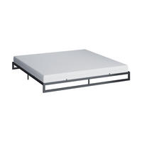 BETTGESTELL Lenora, Schwarz, 180x200 mit Matratze - Schwarz, Metall - VitaliSpa