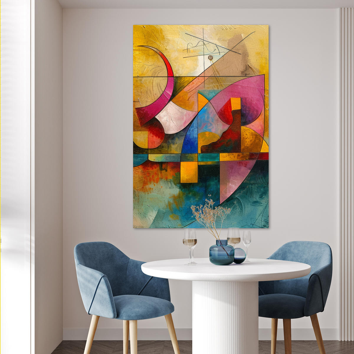 POSTER Kunst - Abstrakt - Modern 80x120 cm - Gelb, Papier (80/120/0.1cm) - MuchoWow