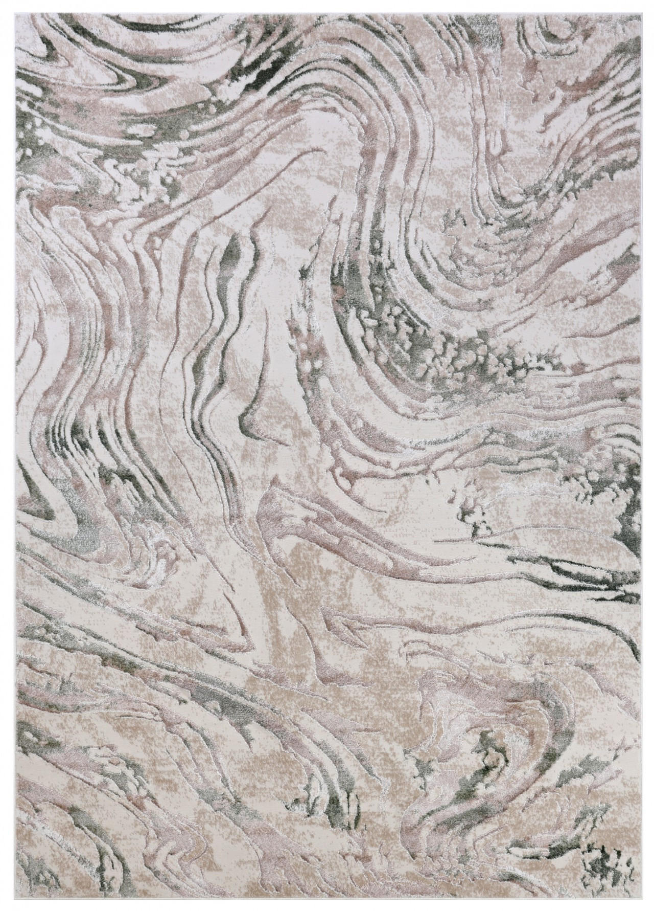 KOBEREC béžový krémový zelený - 80 x 150 cm - lesná zelená/béžová, textil (80/150cm) - Mazovia
