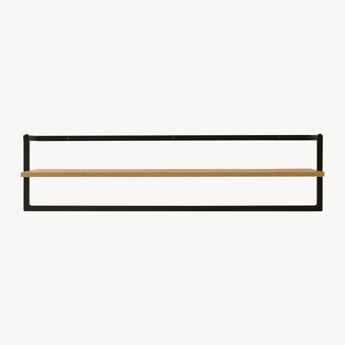 WANDGARDEROBE Evje - Eichefarben/Schwarz, Holzwerkstoff/Metall (30/20/80cm) - [en.casa]