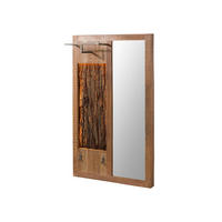 WANDGARDEROBE Akazie 88x27x148 natur lackiert BARK #121 - Braun, Holz (88/148/27cm) - Massivmoebel24