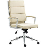 CHEFSESSEL Stoff creme - Chromfarben/Creme, Textil/Metall (61/107/65cm) - CLP