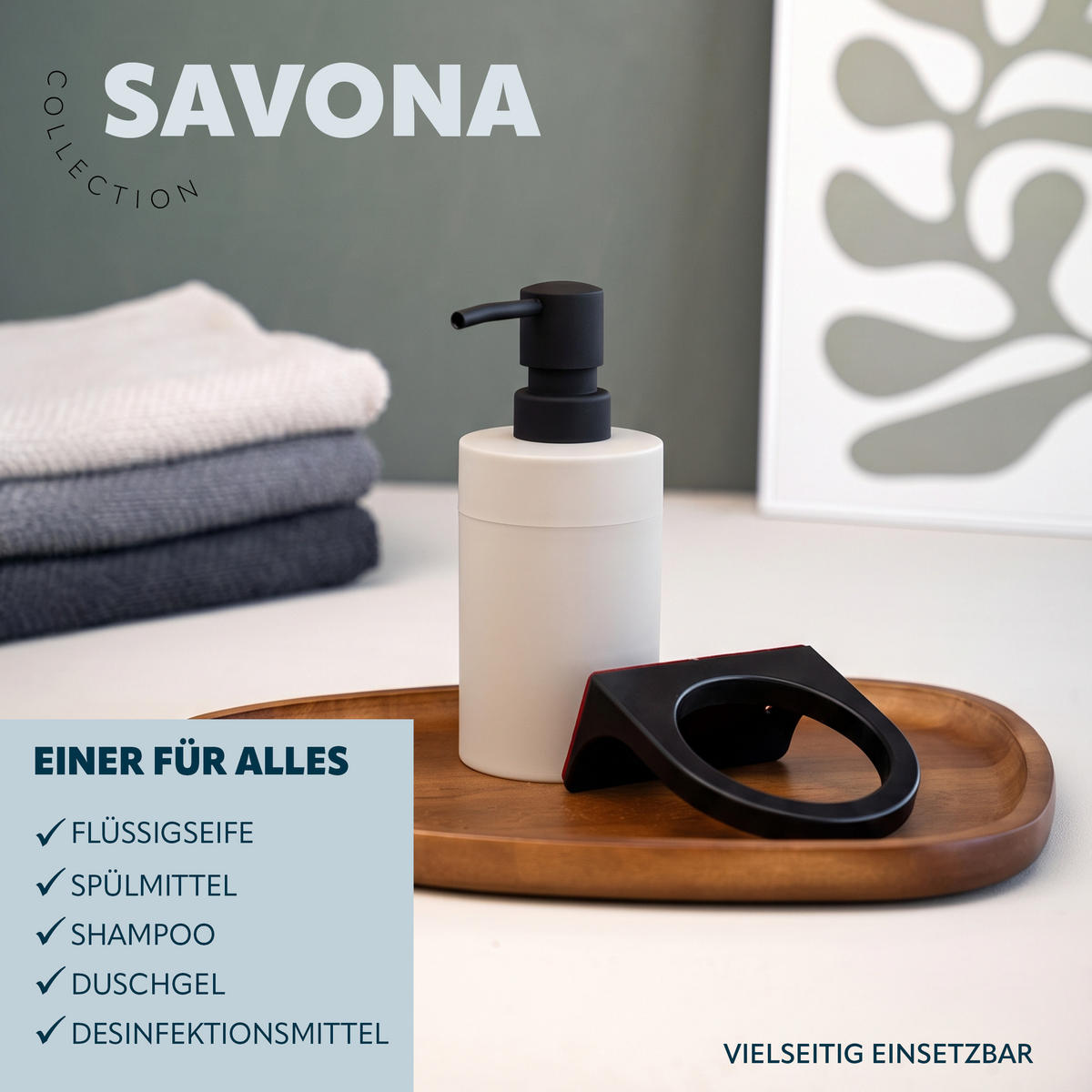 SEIFENSPENDER SAVONA Softtouch, beige, rund - Beige, Kunststoff (9/16/10.5cm) - bremermann