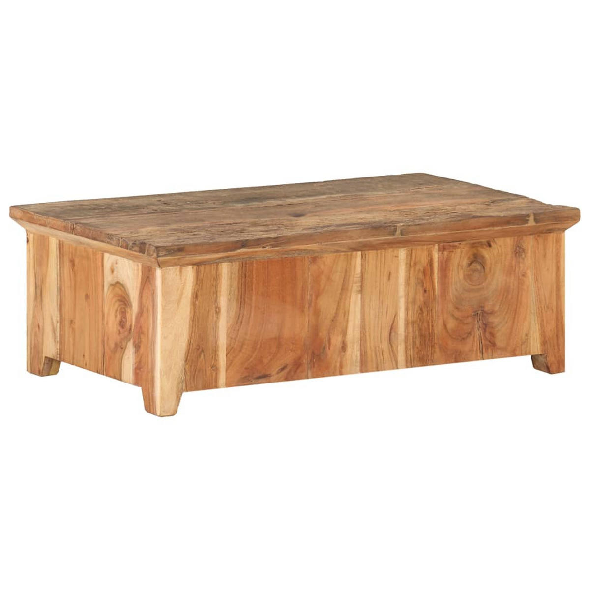 COUCHTISCH 90x50x31 cm Recyceltes Massivholz - Braun, Holz (50/1/31cm) - furnicato