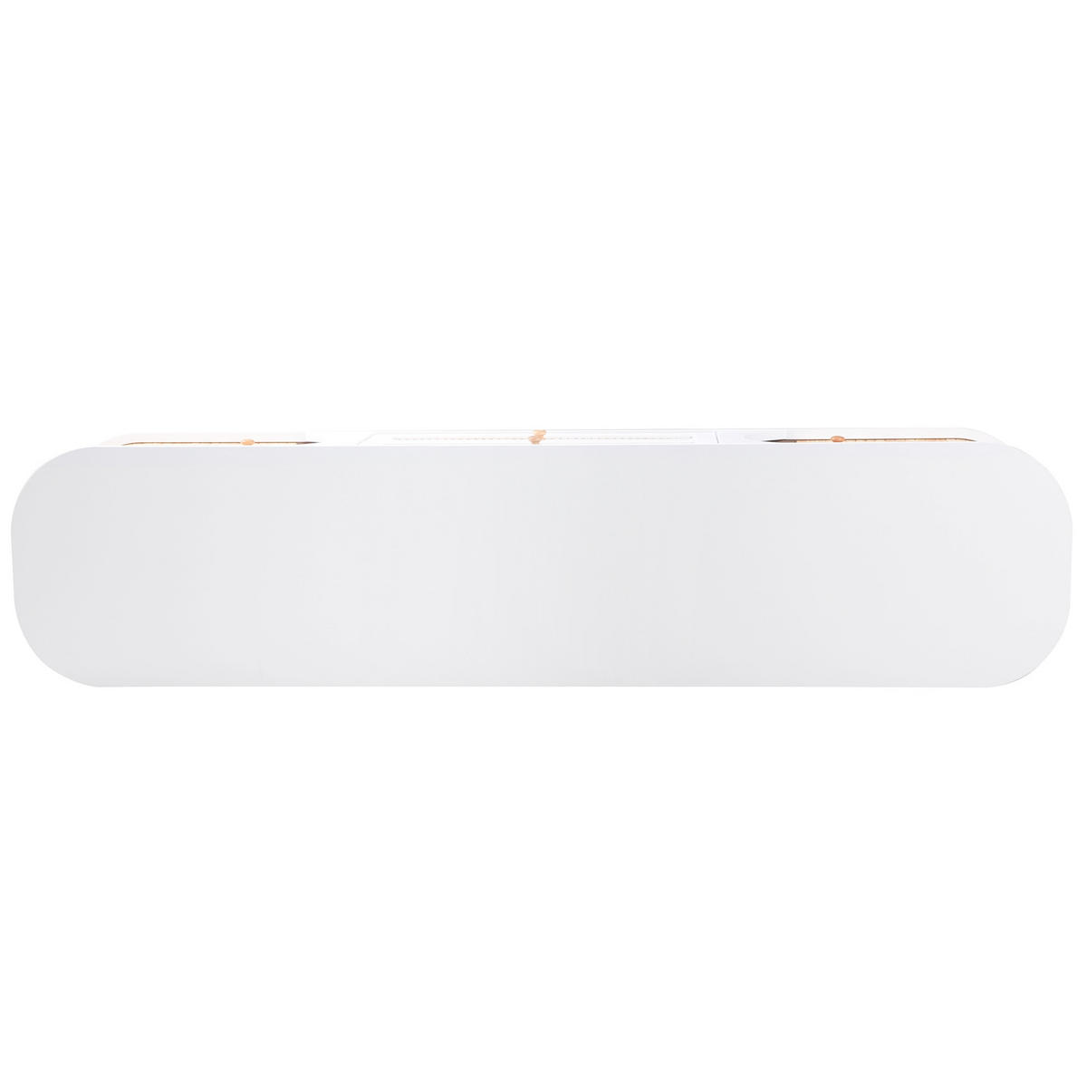 LOWBOARD DE-40577 Mit Rattan-Design Weiß - Weiß, Holzwerkstoff (170/46/39.5cm) - ComfortXL