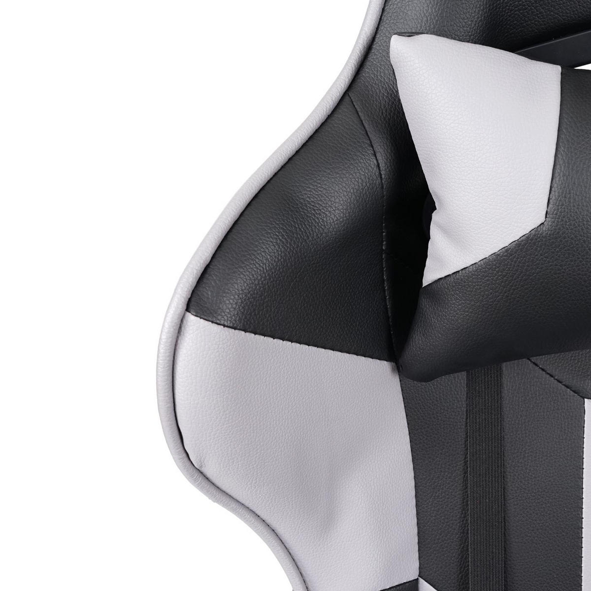 DREHSTUHL HxBxT 136x67x69cm Sitzhöhe 46cm Kunstleder Schwarz/Grau - Schwarz, Kunststoff (67/136/69cm) - PROREGAL