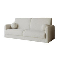 SOFA CLASSY 214cm breit in Boucle Weiß - Weiß, Holz/Holzwerkstoff (214/93/100cm) - Deine Möbel 24