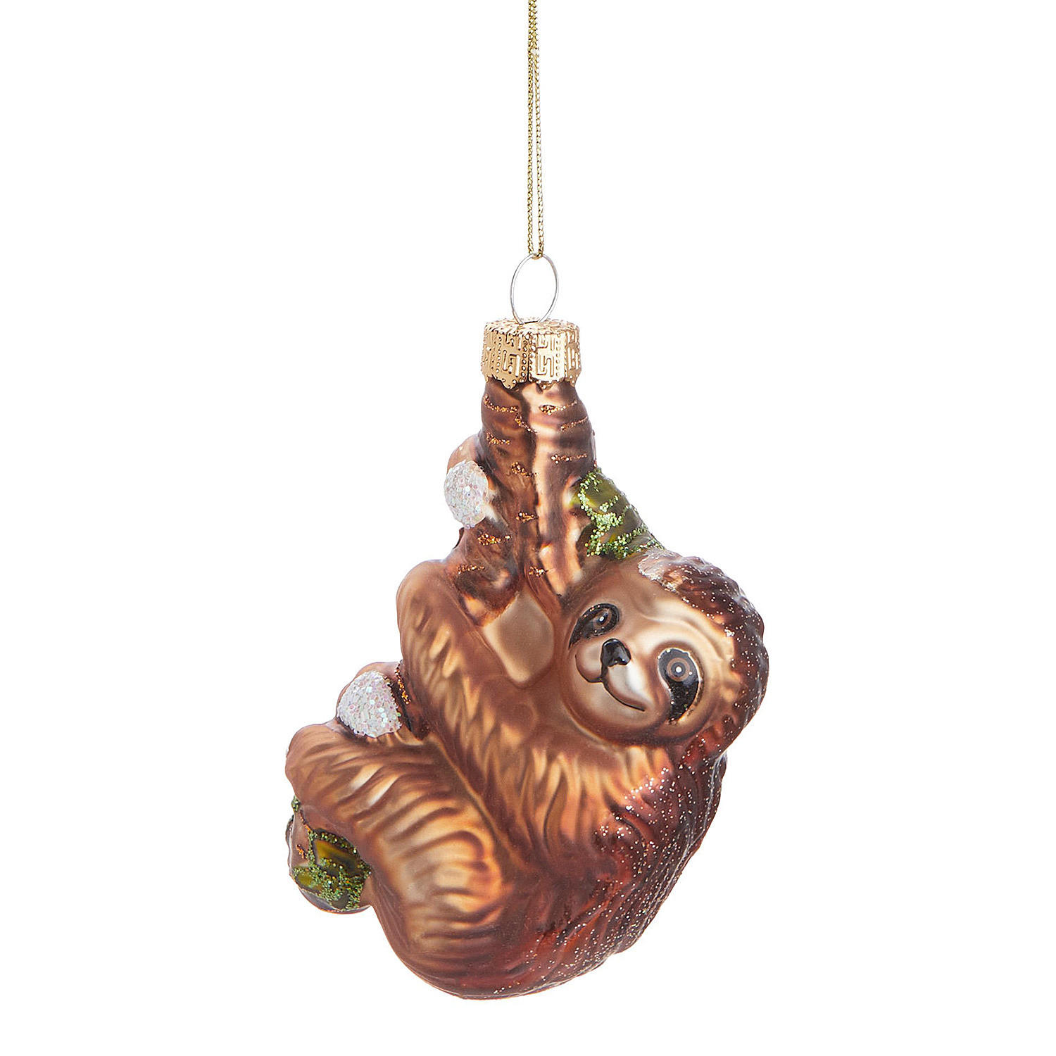 BAUMANHÄNGER Hang On Faultier - Braun, Glas (4/9/6cm) - Butlers