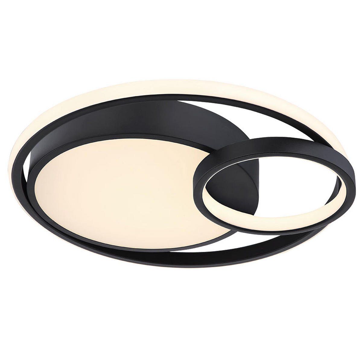 LED DECKENLEUCHTE Kamilla Metall Schwarz - Schwarz, Metall (40.5/39.5/10cm) - Globo Lighting