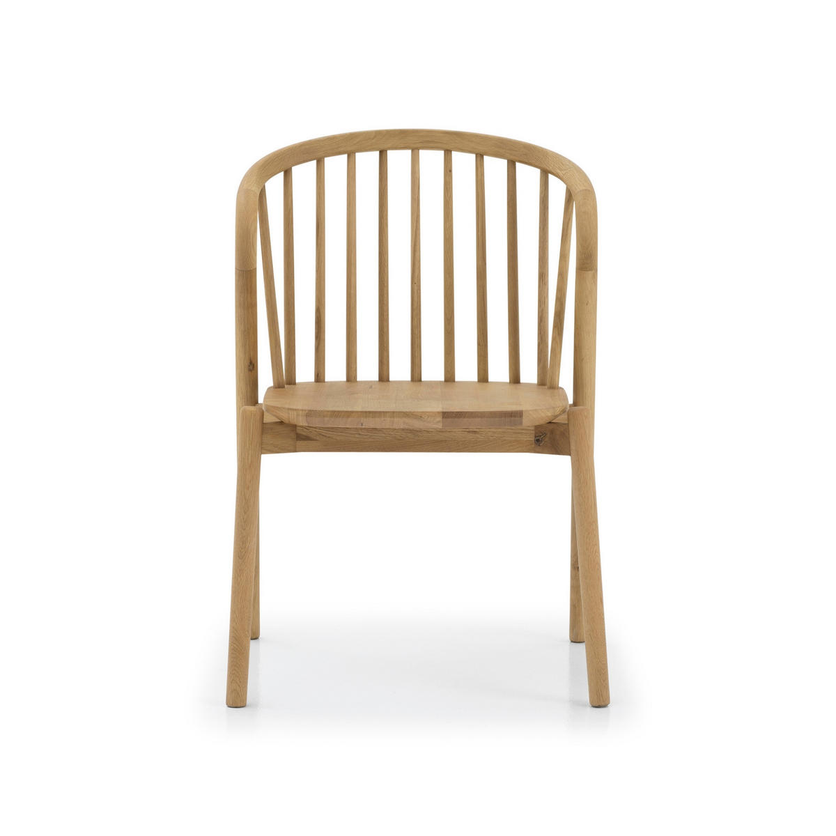 ESSZIMMERSTUHL Saga 2er Set, Natur Eiche - Beige, Holz (54/80/54cm) - WOODEK