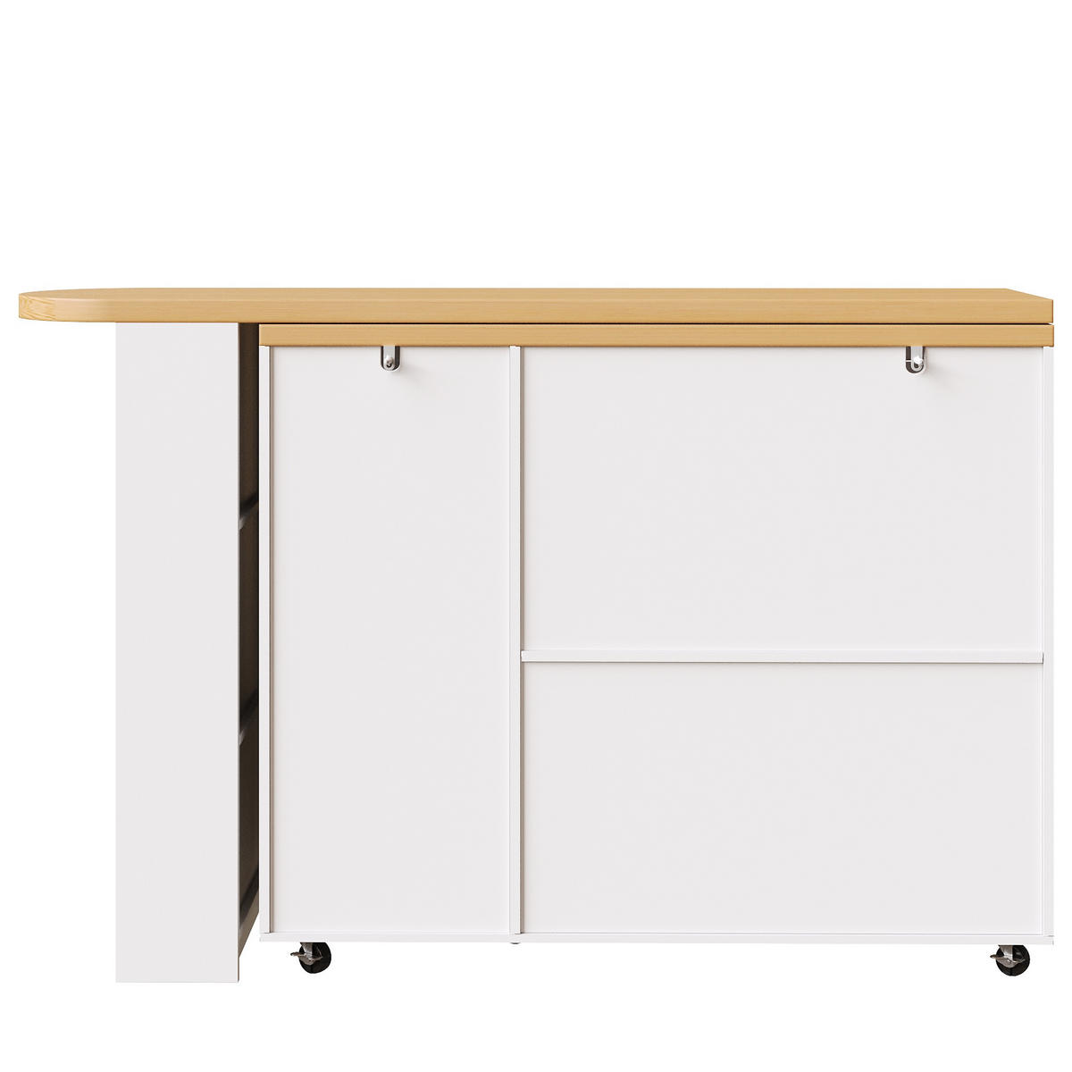 BARTISCH ausziehbar 135-228/39/104 cm DE-39584 Weiß - Weiß, Holzwerkstoff (39/135/104cm) - ComfortXL