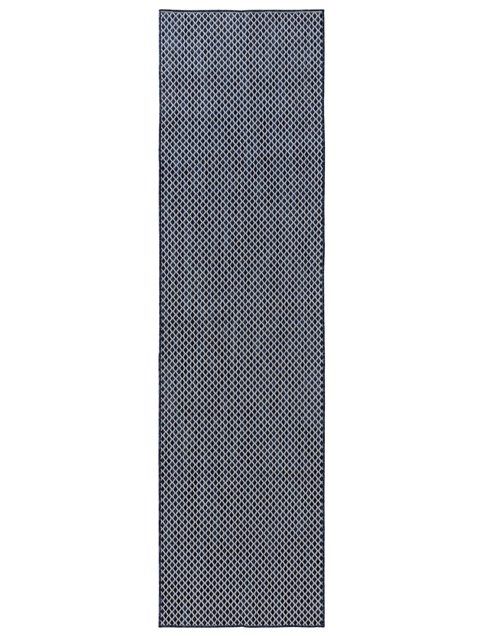 OUTDOORTEPPICH Lou Blau 70x200 cm - Blau, Kunststoff (70/200cm) - benuta