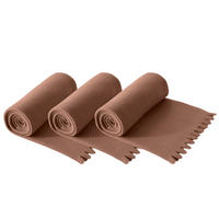 3ER Set Fleecedecken wave 120x160 braun - Braun, Textil (120/160cm) - wometo