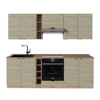 KÜCHENZEILE Fame-Line Eiche Paneel/Goldkraft Eiche 235 cm , AP Eiche - Honigeiche/Hellbraun, Holzwerkstoff (235/81.6/60cm) - Vicco