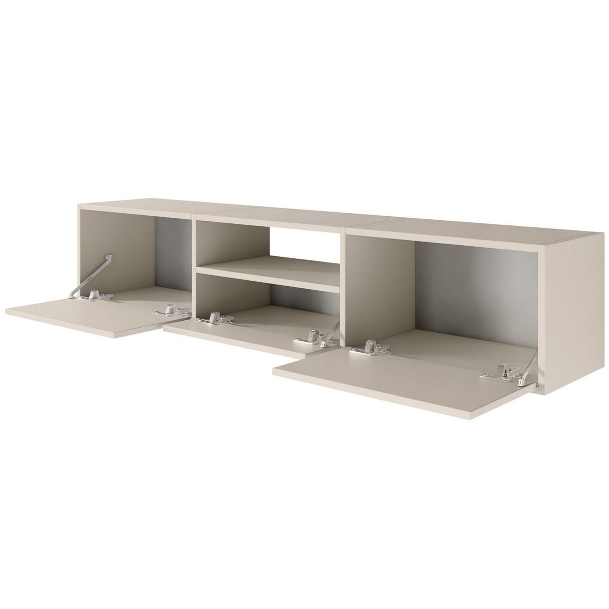 TV-LOWBOARD hängend, 3 Klappen und Ablage, Kaschmir, 150 cm - Kaschmir, Holzwerkstoff (150.1/30/30cm) - Selsey