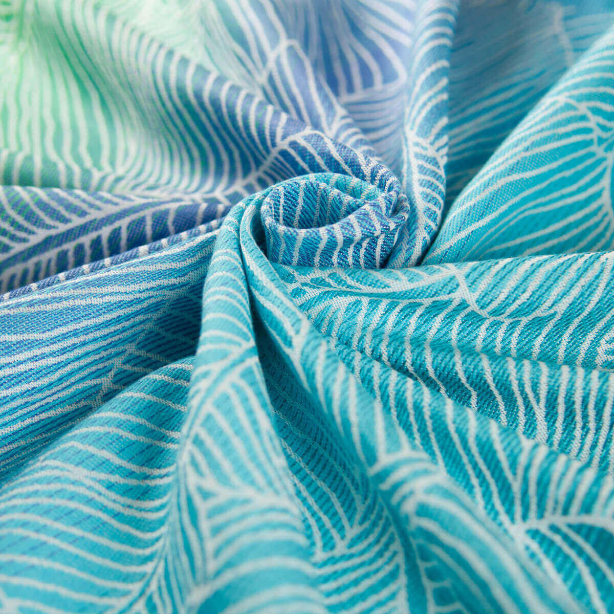 BABYTRAGETUCH Gewebtes Tragetuch kbA - Türkis/Blau, Textil (70/0.1/460cm) - Hoppediz