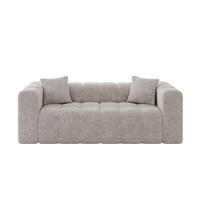 POHOVKA 2-MÍSTNÁ DONY-2 232x90x71 cm Světle šedá Žinylka - černá/světle šedá, kompozitní dřevo/textil (232/71/90cm) - ALTDECOR